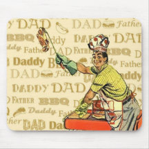 Rétro papa de BBQ Tapis De Souris