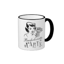 Rétro partie de Bachelorette Mugs À Café