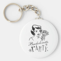Rétro partie de Bachelorette Porte-clefs
