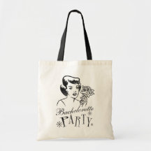 Rétro partie de Bachelorette Sacs Fourre-tout