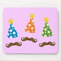 Rétro partie de moustache tapis de souris