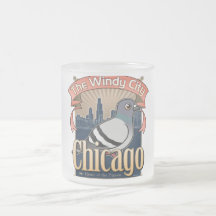 Rétro pigeon de Chicago Mug