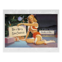 Rétro Pin de Noël cartes postales