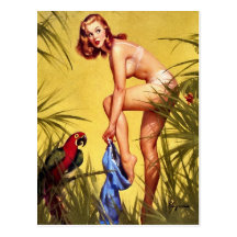 Rétro Pin de pin-up vintage de Gil Elvgren d'art v Cartes Postales