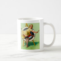 Rétro Pin de pin-up vintage de Gil Elvgren d'art v Tasse