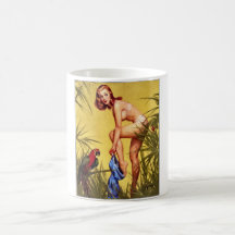 Rétro Pin de pin-up vintage de Gil Elvgren d'art v Mug À Café