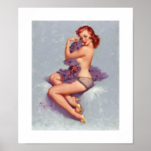 Rétro Pin de pin-up vintage de Gil Elvgren vers le