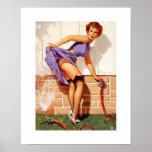 Rétro Pin de pin-up vintage de Gil Elvgren vers le