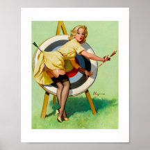Rétro Pin de pin-up vintage de Gil Elvgren vers le