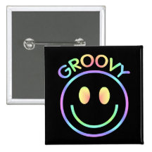 Rétro Pin souriant en pastel super de bouton Badge