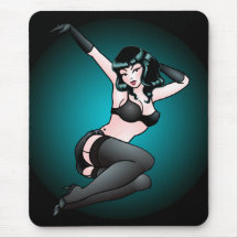 Rétro Pin vers le haut des cadeaux de pin-up de ja Tapis De Souris
