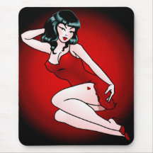 Rétro Pin vers le haut des cadeaux de pin-up de Mo Tapis De Souris