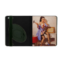 Rétro Pin vintage de décorateur de Gil Elvgren ver Coque iPad