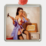 Rétro Pin vintage de décorateur de Gil Elvgren ver Décoration Pour Sapin De Noël