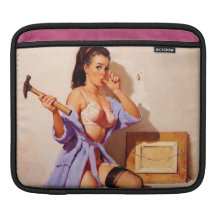 Rétro Pin vintage de décorateur de Gil Elvgren ver Housses iPad