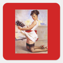 Rétro Pin vintage de Gil Elvgren vers le haut de f Adhésifs
