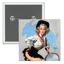 Rétro Pin vintage de Gil Elvgren vers le haut de f Pin's