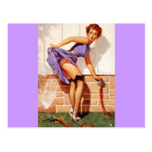 Rétro Pin vintage de Gil Elvgren vers le haut de f Carte Postale