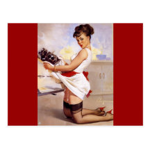 Rétro Pin vintage de Gil Elvgren vers le haut de f Carte Postale