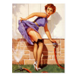 Rétro Pin vintage de Gil Elvgren vers le haut de f Carte Postale