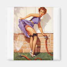 Rétro Pin vintage de Gil Elvgren vers le haut de f Magnets