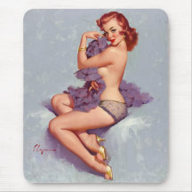 Rétro Pin vintage de Gil Elvgren vers le haut de f Tapis De Souris