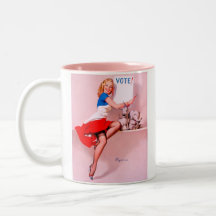 Rétro Pin vintage de Gil Elvgren vers le haut de f Mugs