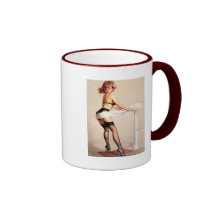 Rétro Pin vintage de Gil Elvgren vers le haut de f Tasse À Café