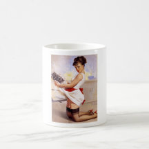 Rétro Pin vintage de Gil Elvgren vers le haut de f Tasse À Café