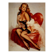 Rétro Pin vintage de pose de charme de Gil Elvgren Carte Postale