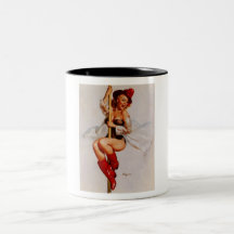 Rétro Pin vintage de sapeur-pompier de Gil Elvgren Mug