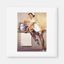 Rétro Pin vintage d'infirmière de Gil Elvgren vers Magnets