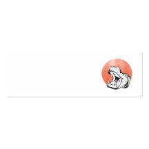 Rétro principal d'hippopotame cartes de visite professionnelles