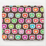 Rétro protection mignonne de moue de motif de frui tapis de souris