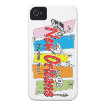 Rétro regard de la Nouvelle-Orléans Coque iPhone 4
