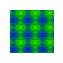 Rétro résumé bleu et vert carte postale