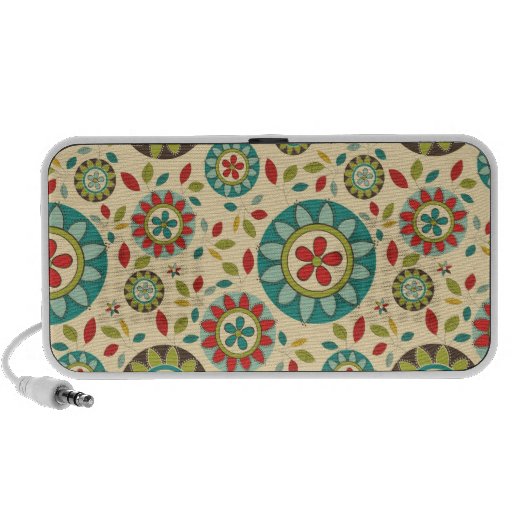 Rétro résumé floral vintage extraordinaire haut-parleur notebook