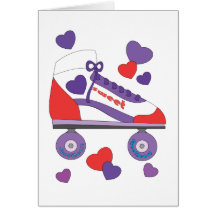 Rétro Rollerskate ! Cartes De Vœux