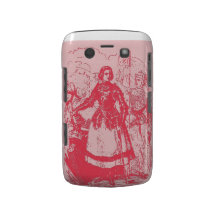 Rétro rose vintage de Jeanne d'Arc Coque Blackberry Bold