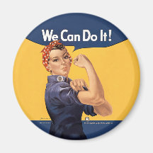 Rétro Rosie nous pouvons le faire Magnets Pour Réfrigérateur