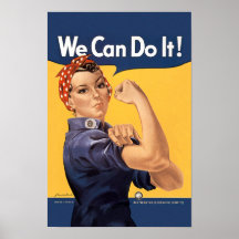 Rétro Rosie nous pouvons le faire Posters