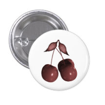 rétro rouge des cerises 3D tramées Pin's