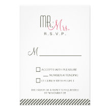 Rétro RSVP moderne Bristols