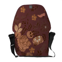 Rétro sac messenger floral à sac de mode besace
