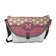 Rétro sac messenger pourpre à Rickshaw de monogram Besace