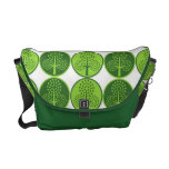 Rétro sac messenger vert à arbres de mod besaces