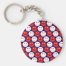 Rétro smiley porte-clé