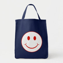 Rétro smiley sacs en toile