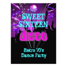 Rétro soirée dansante 3 de disco des années 70 du  cartons d'invitation personnalisés