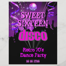 Rétro soirée dansante de disco des années 70 du sw prospectus personnalisés